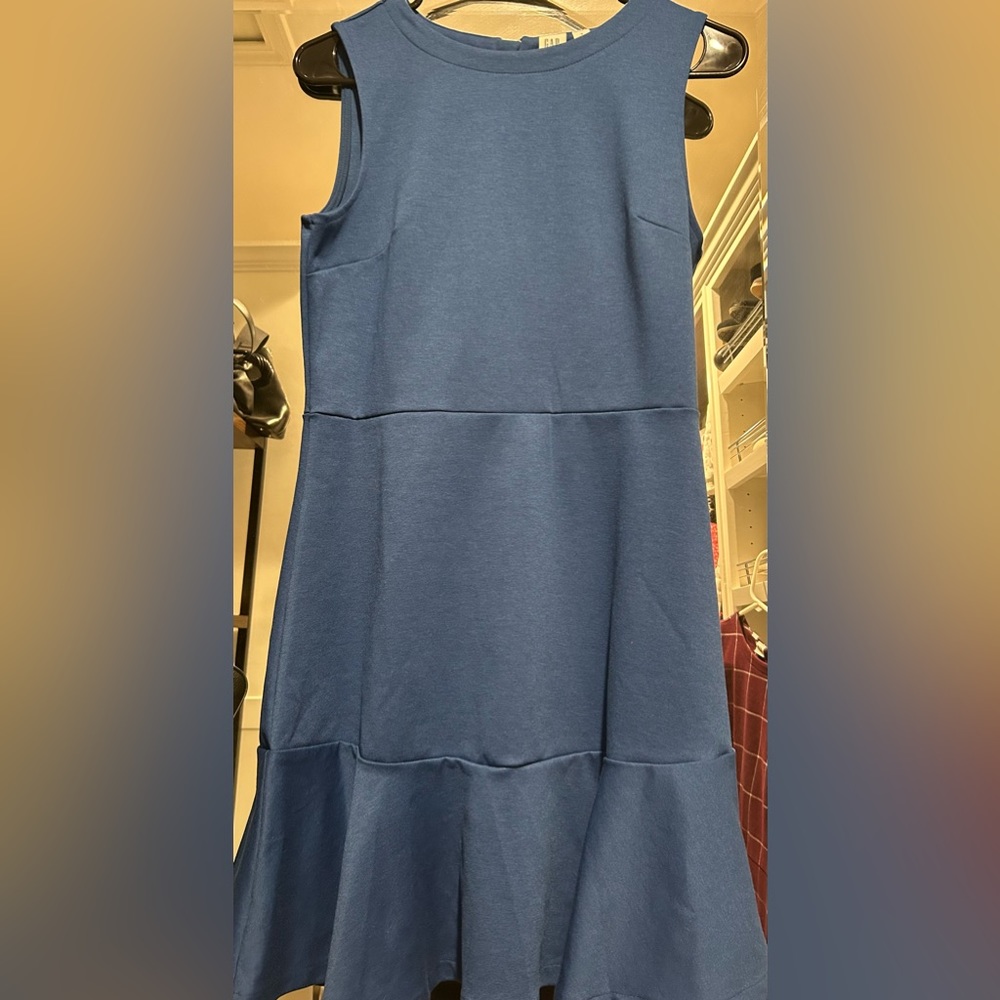 Royal Blue Gap Fit and Flare Sleeveless Mini Dress